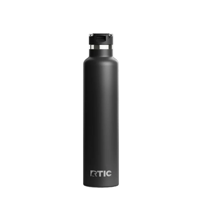 Back customization side of the RTIC Journey Bottle 26 oz in Black 