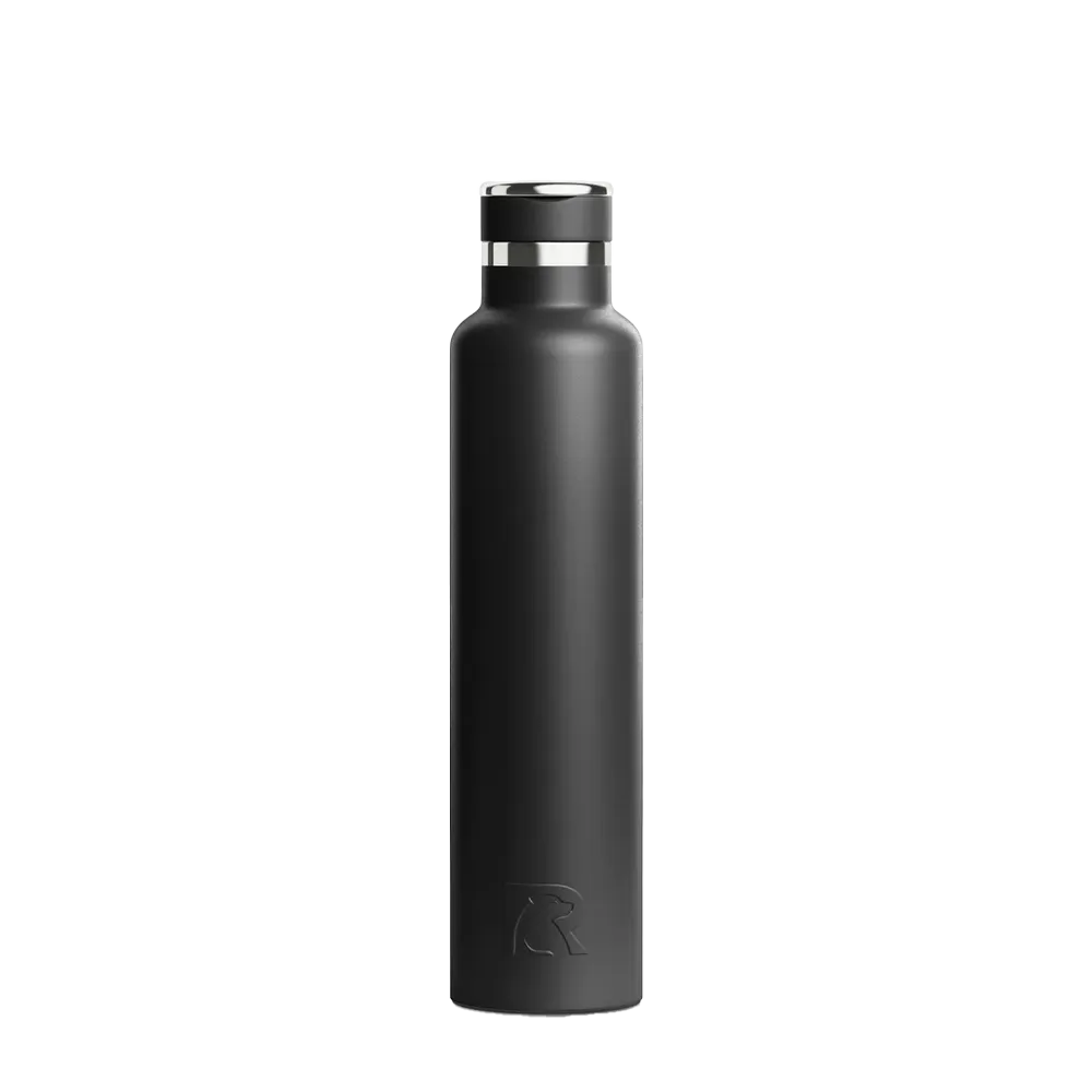 Front customization side of the RTIC Journey Bottle 26 oz in Black 
