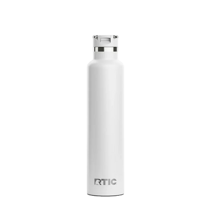 Back customization side of the RTIC Journey Bottle 26 oz in White 