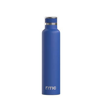 Back customization side of the RTIC Journey Bottle 26 oz in Cobalt 