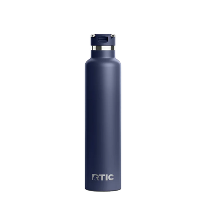 Back customization side of the RTIC Journey Bottle 26 oz in Navy 