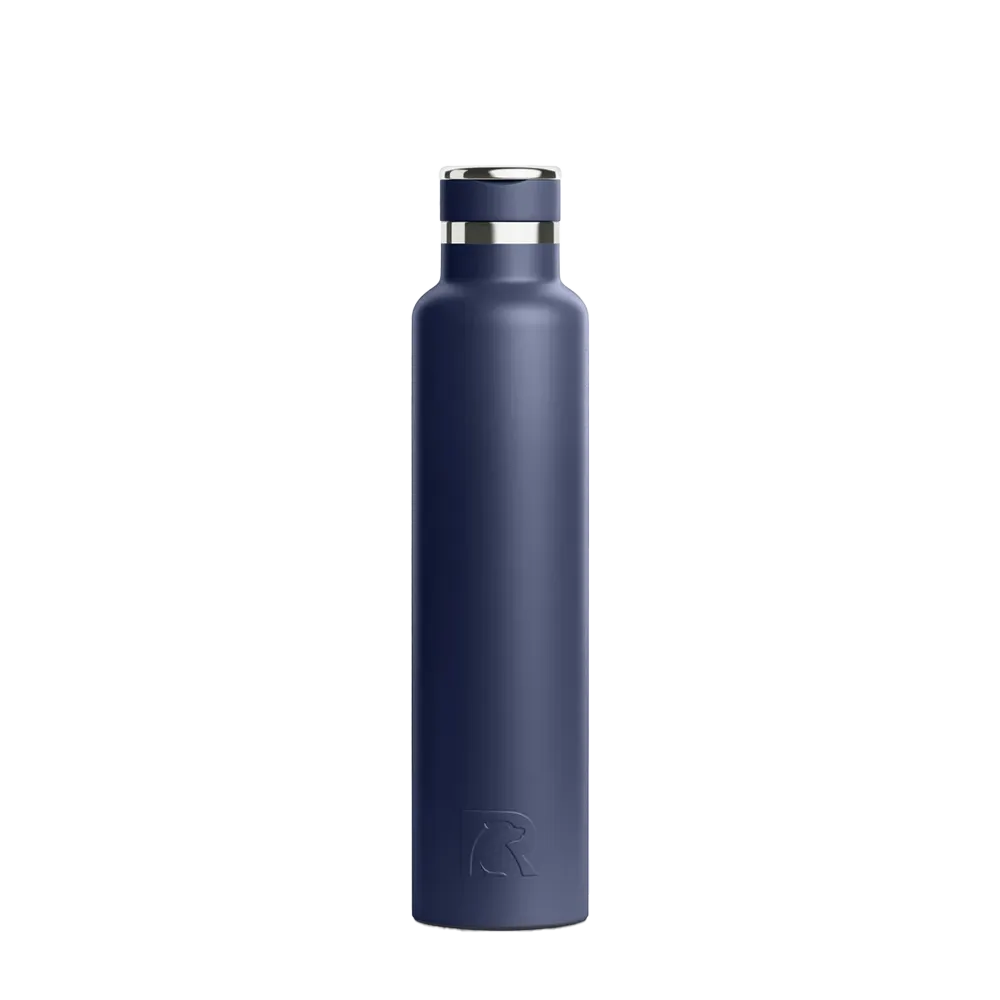 Front customization side of the RTIC Journey Bottle 26 oz in Navy 