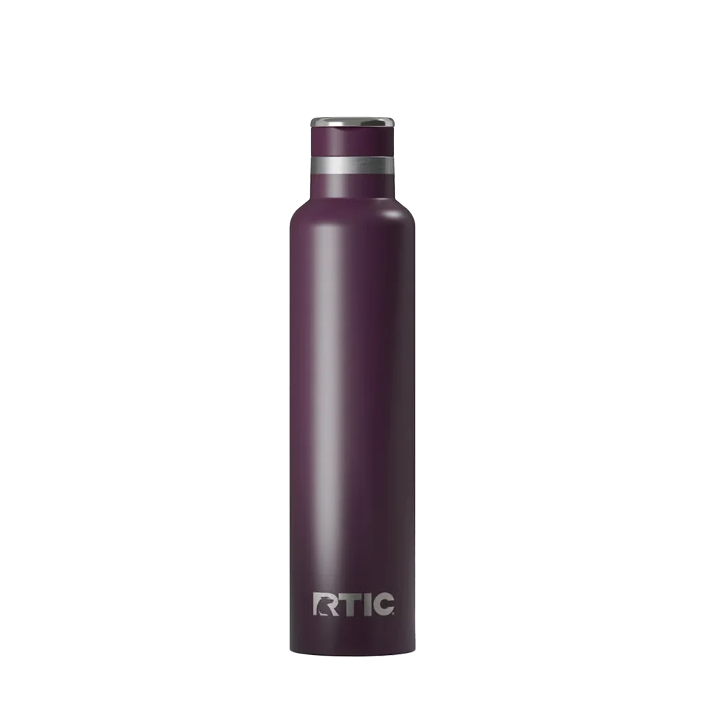 Back customization side of the RTIC Journey Bottle 26 oz in Plum 