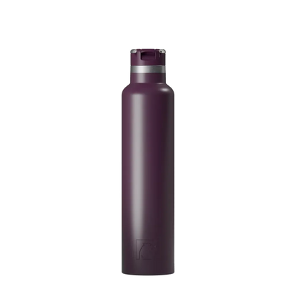 Front customization side of the RTIC Journey Bottle 26 oz in Plum 