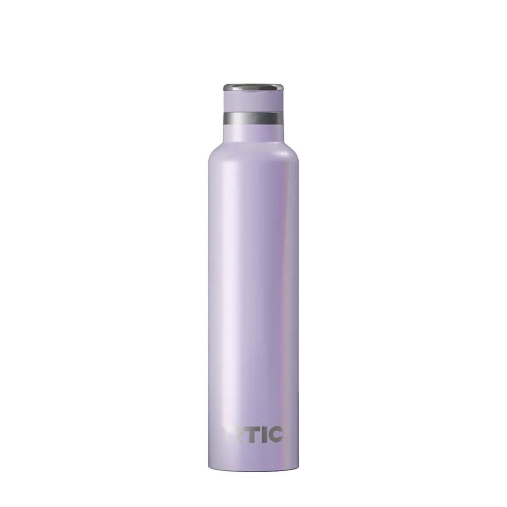Back customization side of the RTIC Journey Bottle 26 oz in Glitter Lavender 