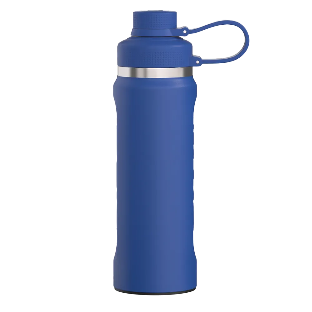 Back customization side of the RTIC Refuel Bottle 30 oz in Cobalt 