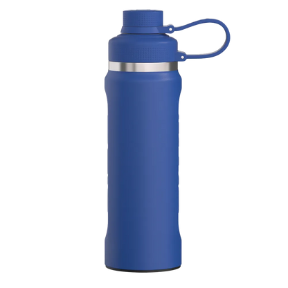 Back customization side of the RTIC Refuel Bottle 30 oz in Cobalt 
