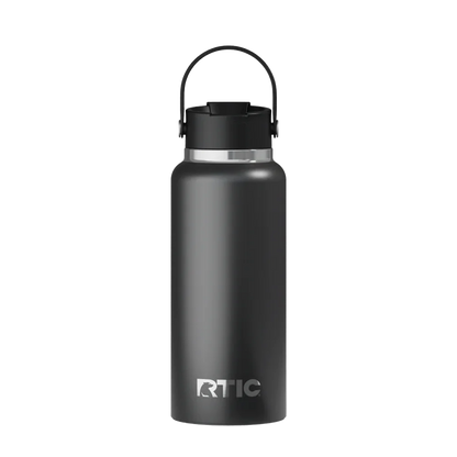 Back customization side of the RTIC Outback Bottle 32 oz in Black 