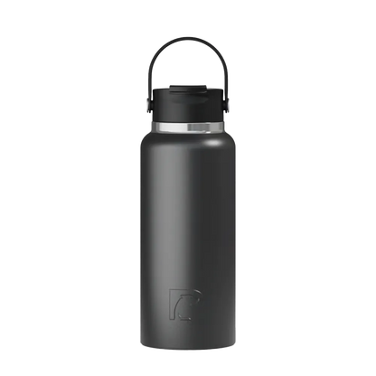 Front customization side of the RTIC Outback Bottle 32 oz in Black 