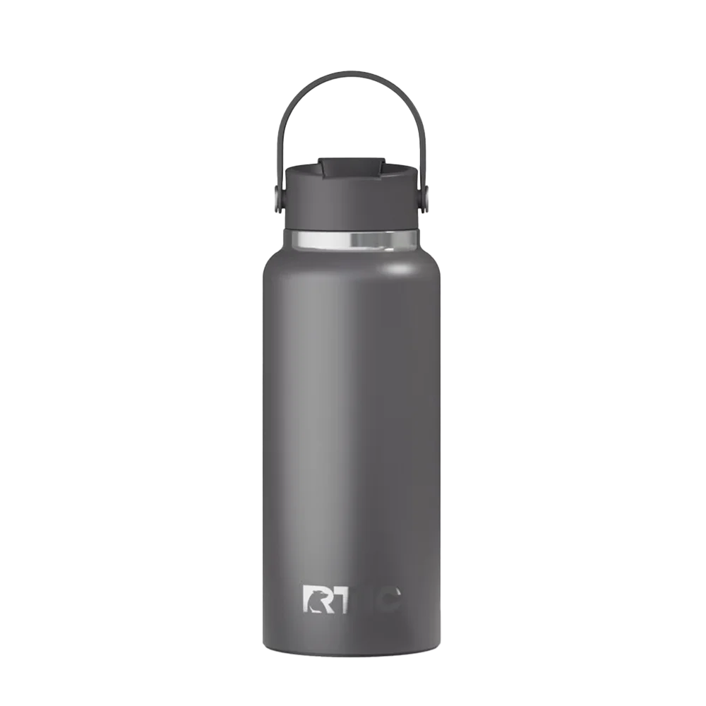 Back customization side of the RTIC Outback Bottle 32 oz in Graphite 