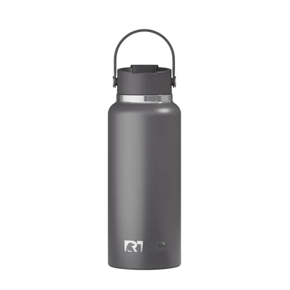 Back customization side of the RTIC Outback Bottle 32 oz in Graphite 
