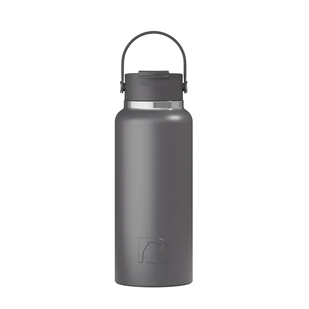 Front customization side of the RTIC Outback Bottle 32 oz in Graphite 