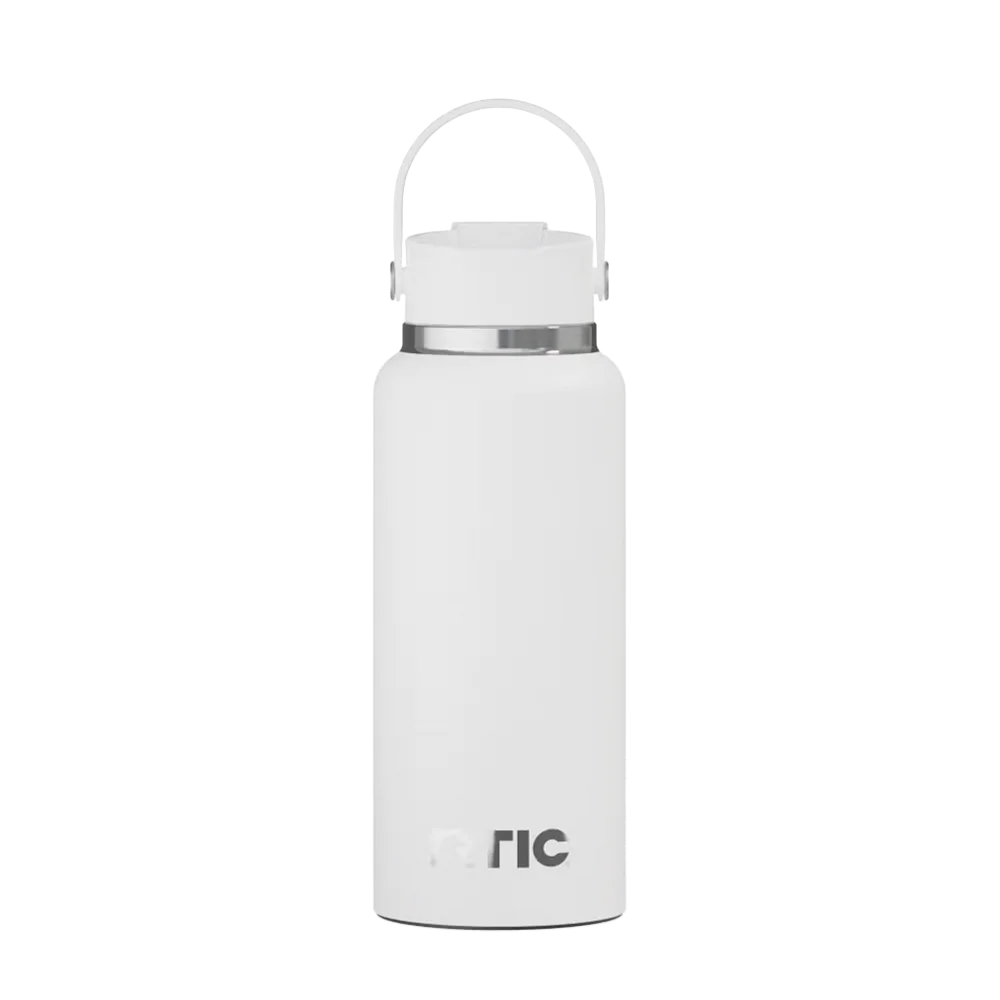 Back customization side of the RTIC Outback Bottle 32 oz in White 