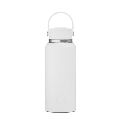 Front customization side of the RTIC Outback Bottle 32 oz in White 