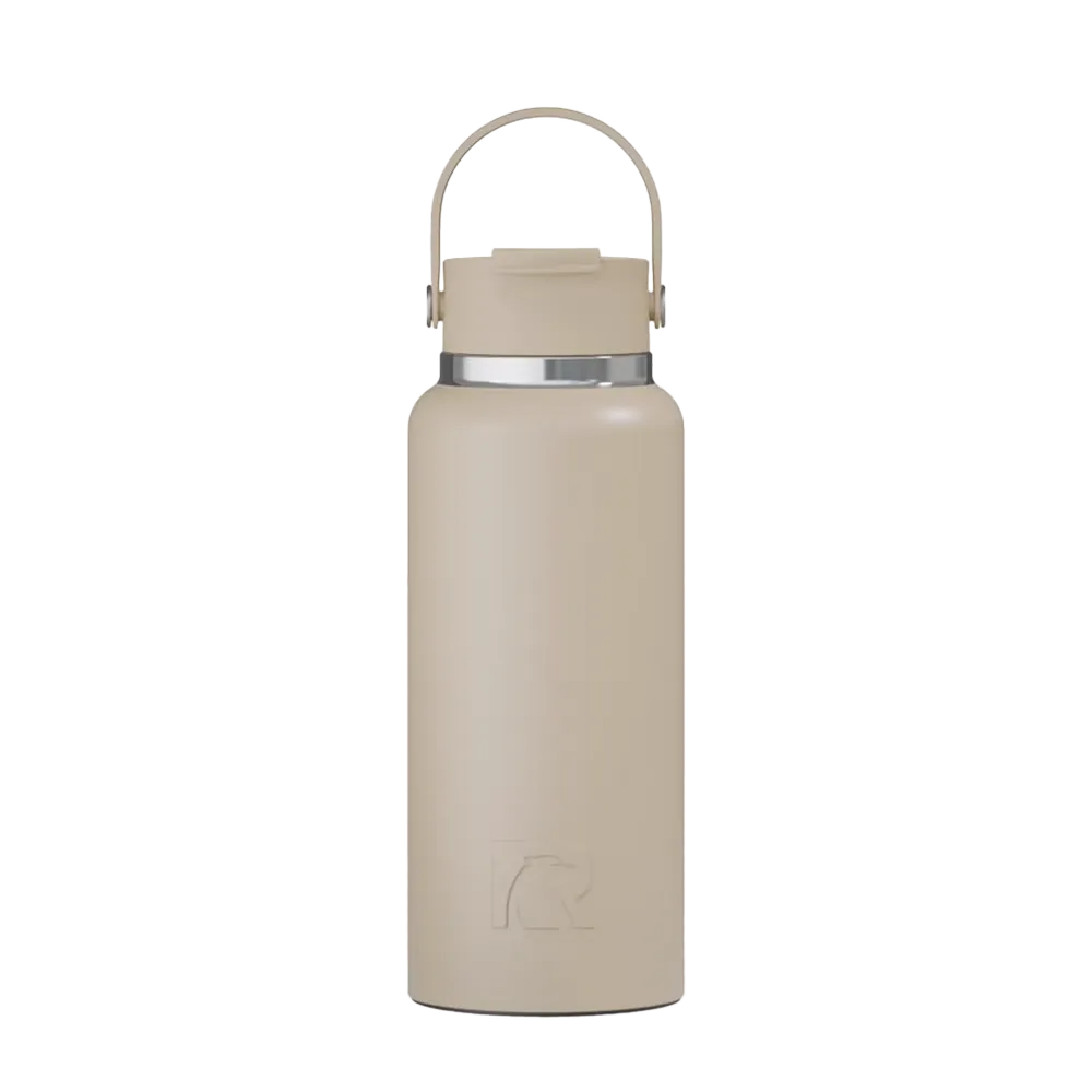 Front customization side of the RTIC Outback Bottle 32 oz in Beach 