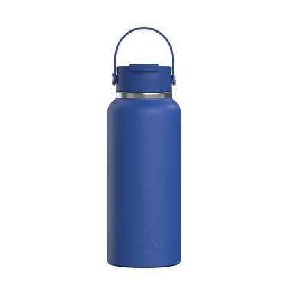 Front customization side of the RTIC Outback Bottle 32 oz in Cobalt 