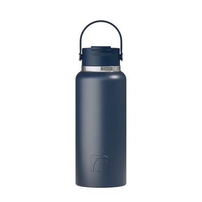 Front customization side of the RTIC Outback Bottle 32 oz in Navy 