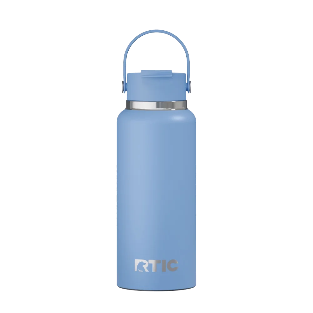 Back customization side of the RTIC Outback Bottle 32 oz in Denim 