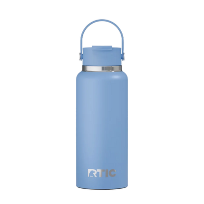 Back customization side of the RTIC Outback Bottle 32 oz in Denim 