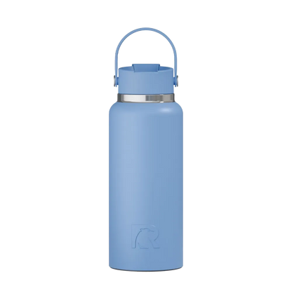Front customization side of the RTIC Outback Bottle 32 oz in Denim 