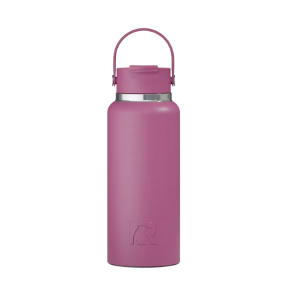 Front customization side of the RTIC Outback Bottle 32 oz in Orchid 