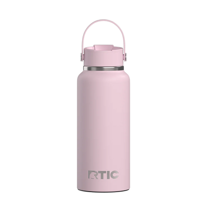 Back customization side of the RTIC Outback Bottle 32 oz in Pale Pink 