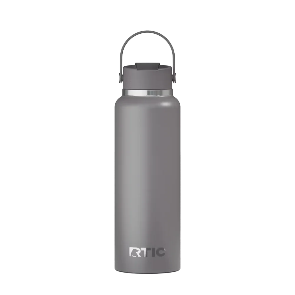 Back customization side of the RTIC Outback Bottle 40 oz in Graphite 