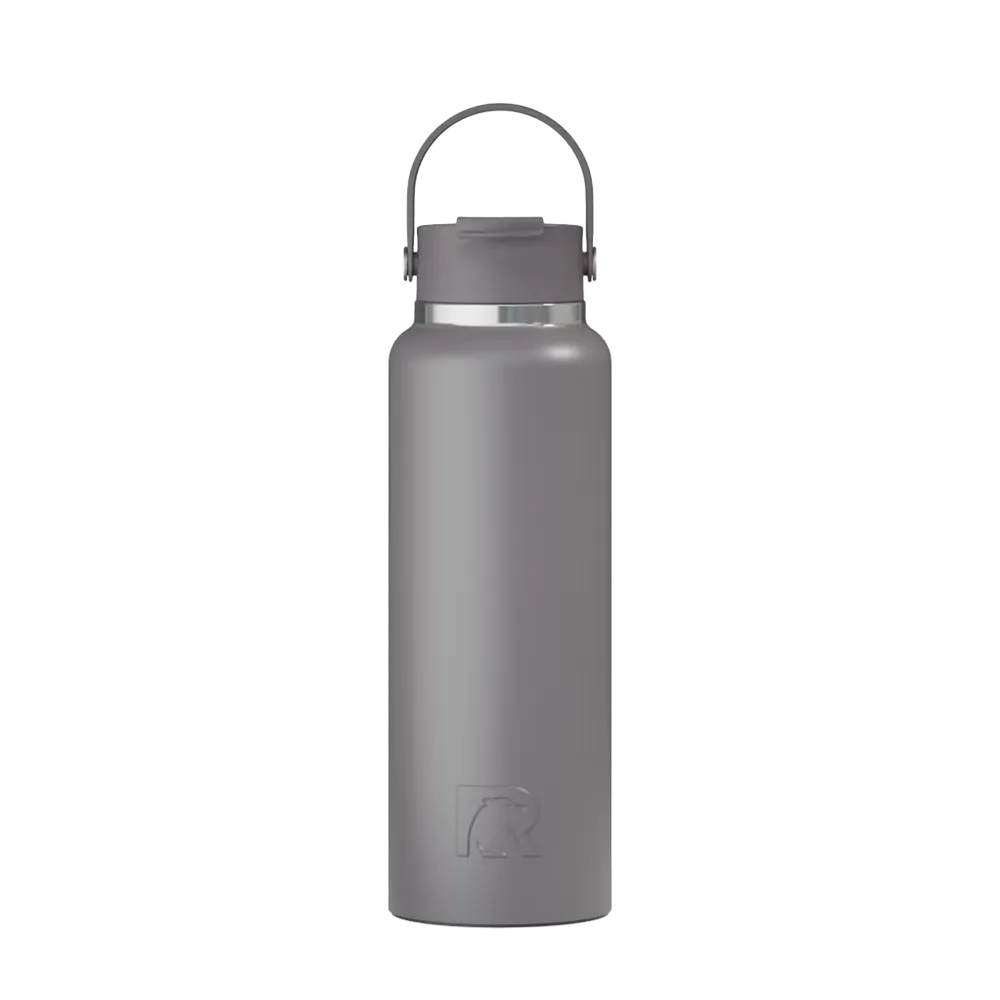 Front customization side of the RTIC Outback Bottle 40 oz in Graphite 