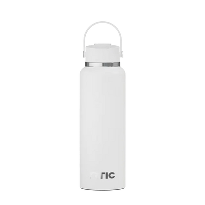 Back customization side of the RTIC Outback Bottle 40 oz in White 