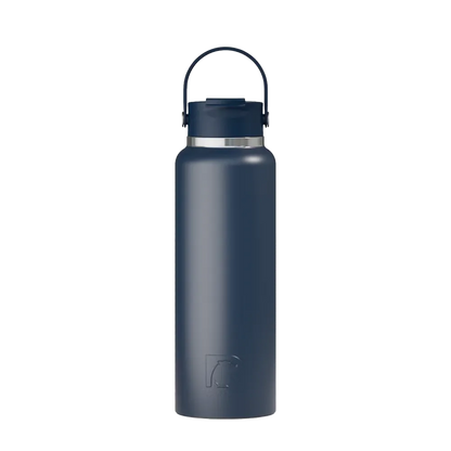 Front customization side of the RTIC Outback Bottle 40 oz in Navy 