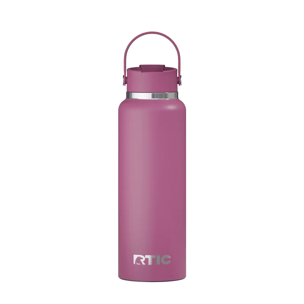 Back customization side of the RTIC Outback Bottle 40 oz in Orchid 