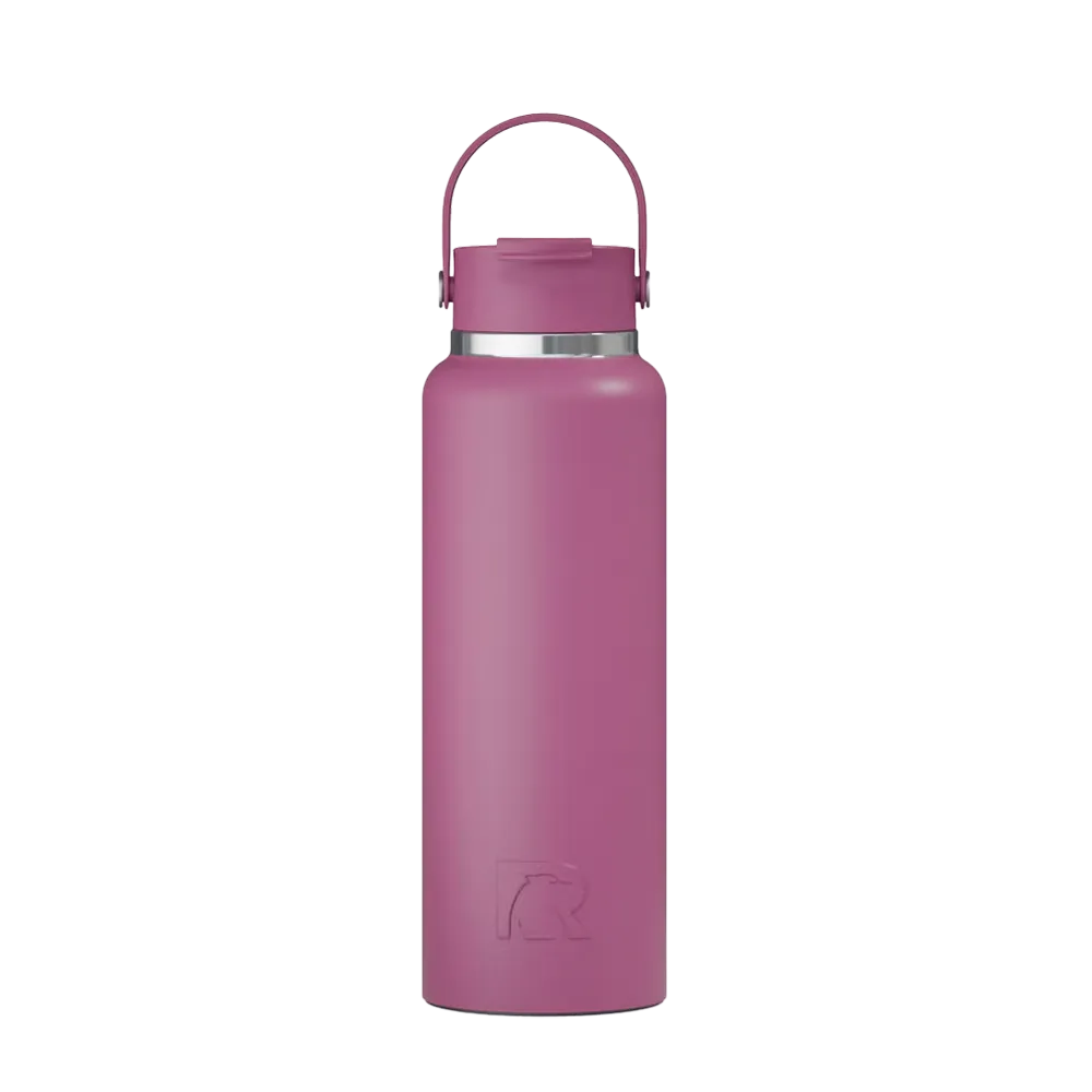 Front customization side of the RTIC Outback Bottle 40 oz in Orchid 