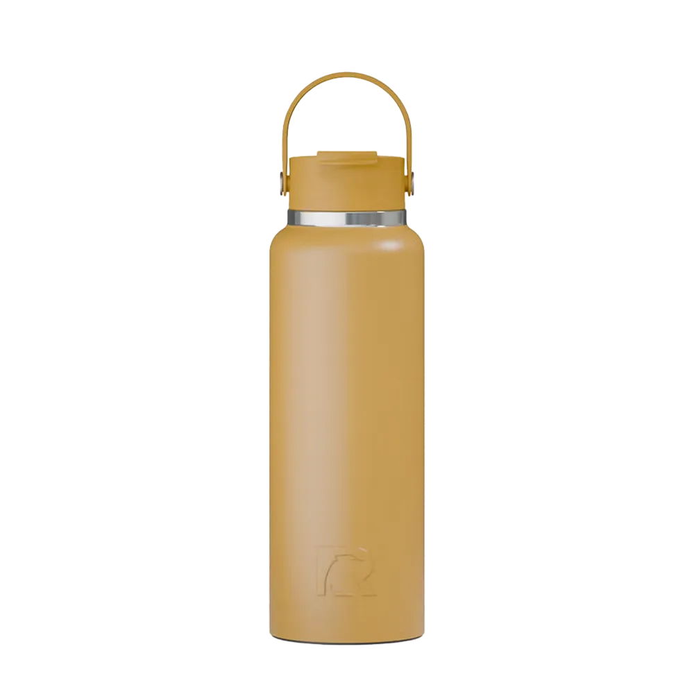 Front customization side of the RTIC Outback Bottle 40 oz in Harvest 