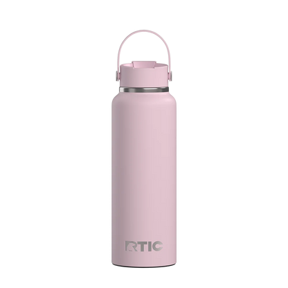 Back customization side of the RTIC Outback Bottle 40 oz in Pale Pink 