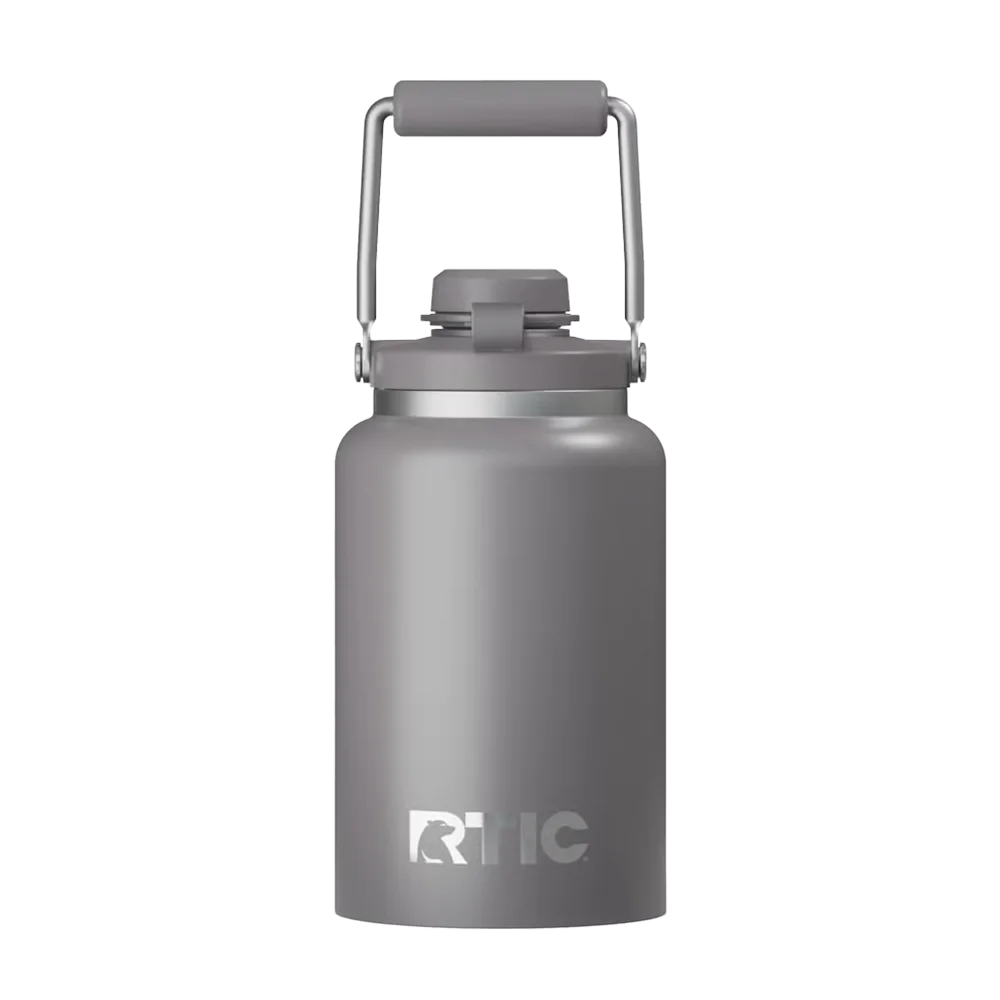 Back customization side of the RTIC Outback Jug Half Gallon in Graphite 
