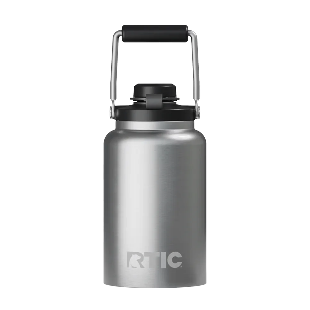Back customization side of the RTIC Outback Jug Half Gallon in Stainless Steel 