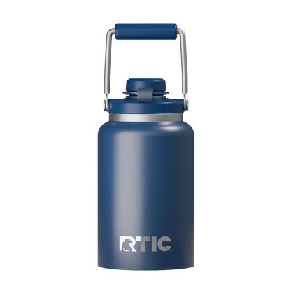 Back customization side of the RTIC Outback Jug Half Gallon in Navy 