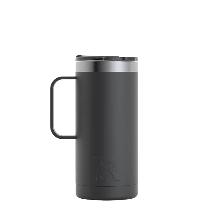 Personalized Travel Tumbler Coffee Mug - Engraved Custom Monogrammed - 16 oz (Silver)