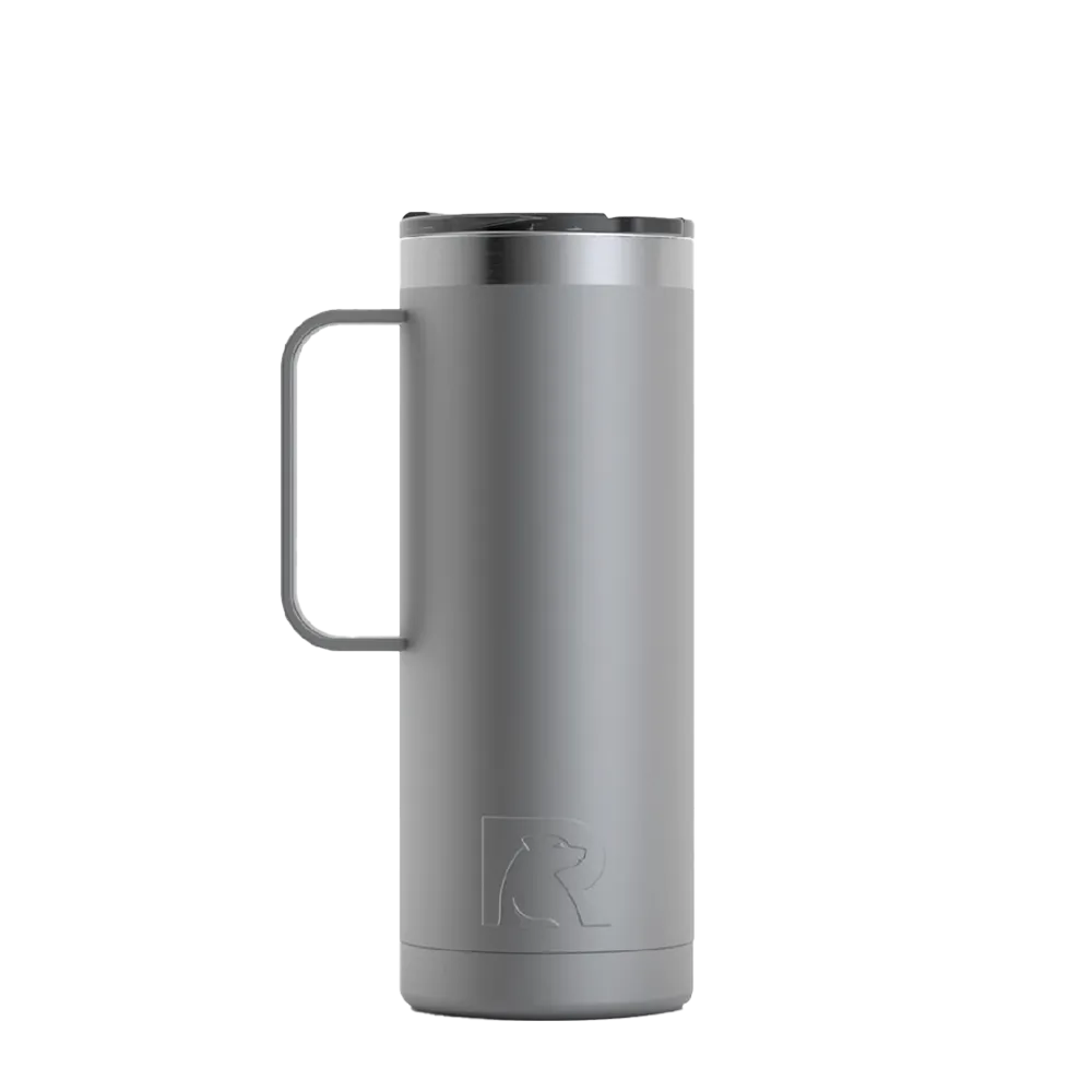 Back customization side of the RTIC Travel Mug 20 oz in Graphite 