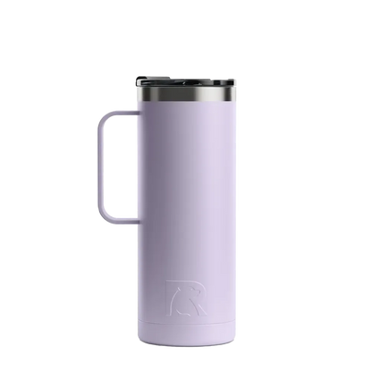 Back customization side of the RTIC Travel Mug 20 oz in Dusty Lilac 