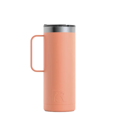 Back customization side of the RTIC Travel Mug 20 oz in Salmon 