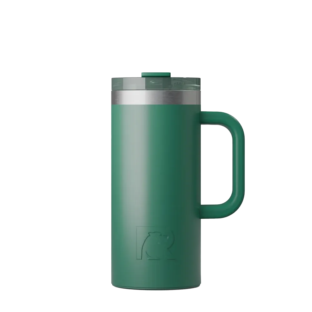 Front customization side of the RTIC Road Trip Travel Mug 16 oz in Pine Tree 