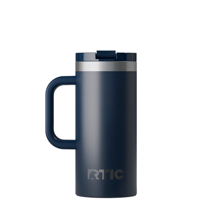 Back customization side of the RTIC Road Trip Travel Mug 16 oz in Navy 