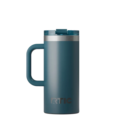 Back customization side of the RTIC Road Trip Travel Mug 16 oz in Marine Blue 