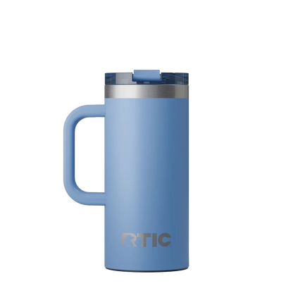 Back customization side of the RTIC Road Trip Travel Mug 16 oz in Denim 