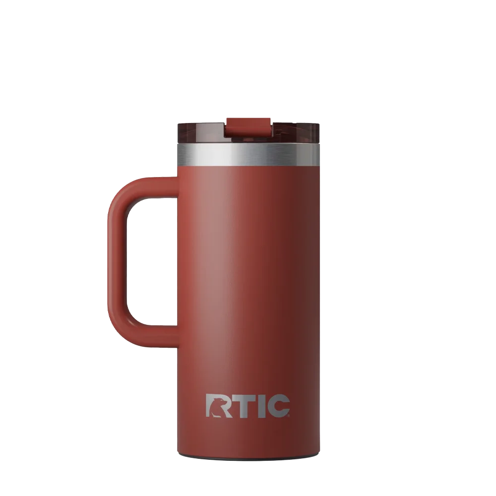 Back customization side of the RTIC Road Trip Travel Mug 16 oz in Black Cherry 