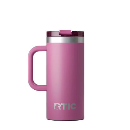 Back customization side of the RTIC Road Trip Travel Mug 16 oz in Orchid 