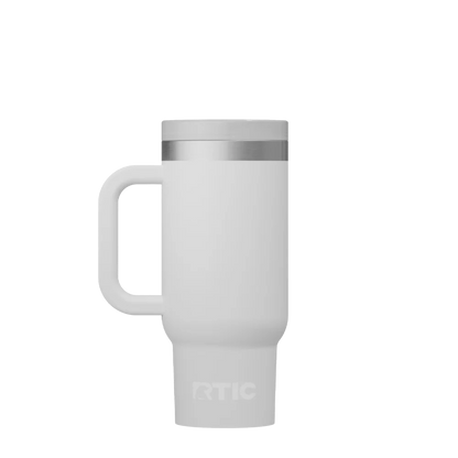 Back customization side of the RTIC Little Road Trip Tumbler 16 oz in Cool Gray 