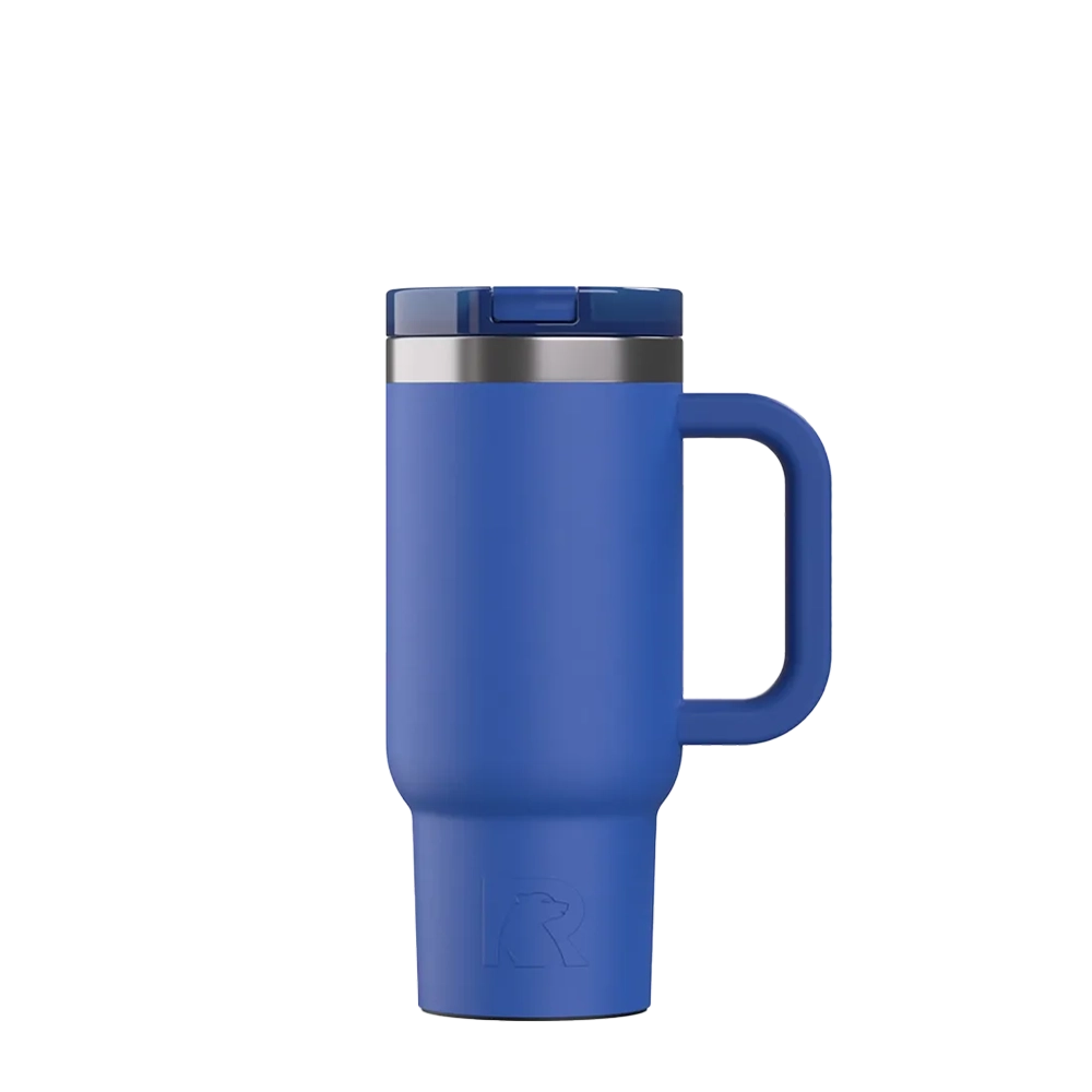 Front customization side of the RTIC Little Road Trip Tumbler 16 oz in Cobalt 