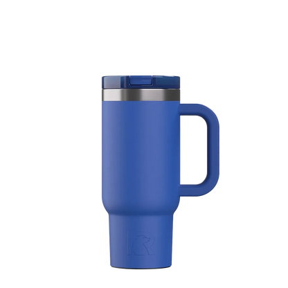 Front customization side of the RTIC Little Road Trip Tumbler 16 oz in Cobalt 